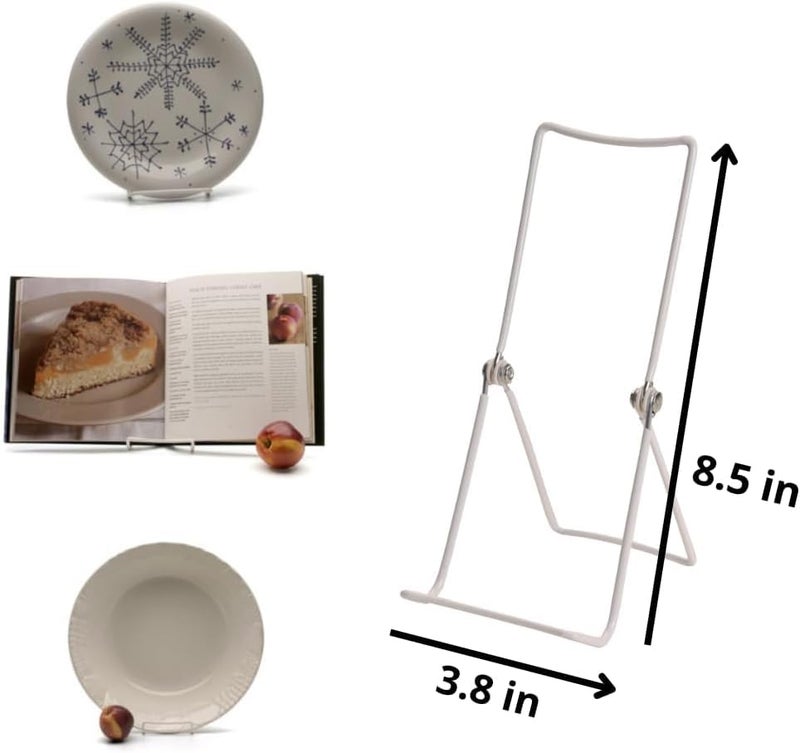 KINGDOM SOLUTIONS MADE IN USA 2-Pack Sturdy & Durable Adjustable White Metal Easels to Display Books, Frames, Comics, Plates & More - Unique on the Market - Image 2